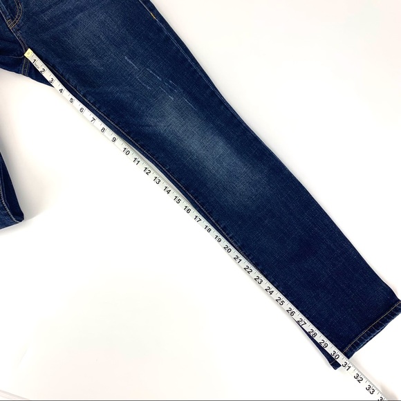 Cabi Clothing Authentic High Straight Dark Wash Distressed Jeans, #3561, 2 - Picture 14 of 16